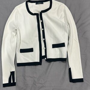 Zara Pearl Button Knit Cardigan